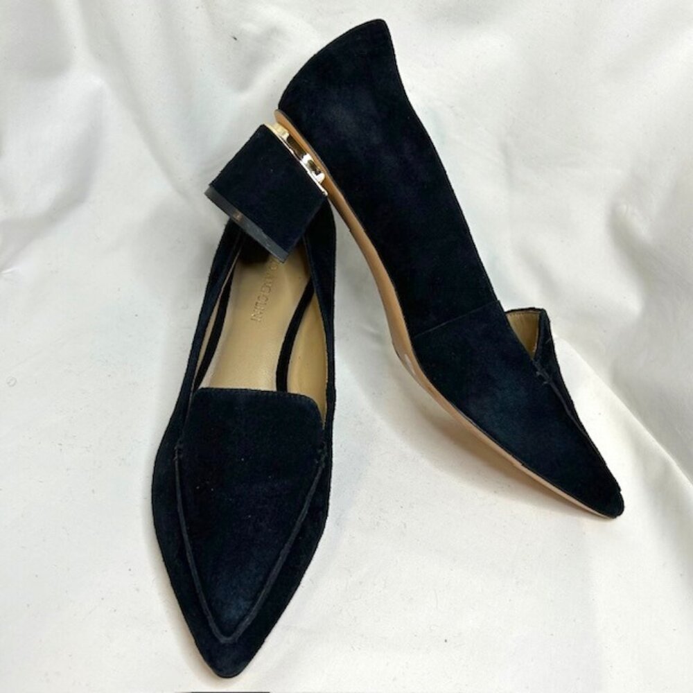 ENZO ANGIOLINI - Debbie Style Black Suede Pointed Toe Pumps